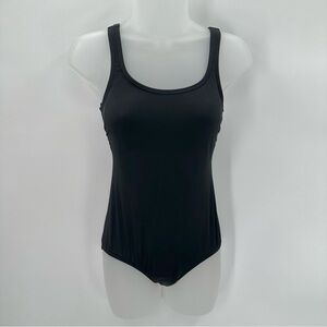 3/$15 LANDS END Swimsuit Womens 2P PETITE Black Scoop Tank 1 Pc FLAWS